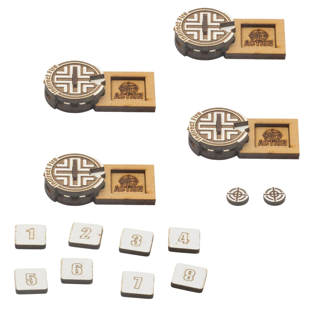 Bolt Action: MDF Artillery Zeroing In Markers - Germany