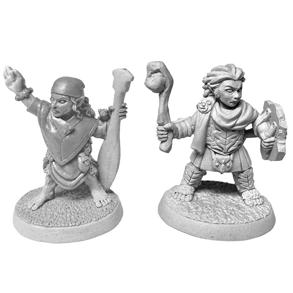 Bones Dungeon Dwellers: Halfling Druid & River Witch