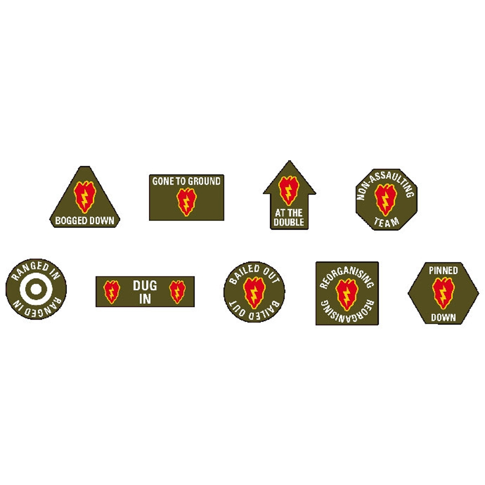 Flames of War: Vietnam - Tropic Lightning Token Set (Last Chance)
