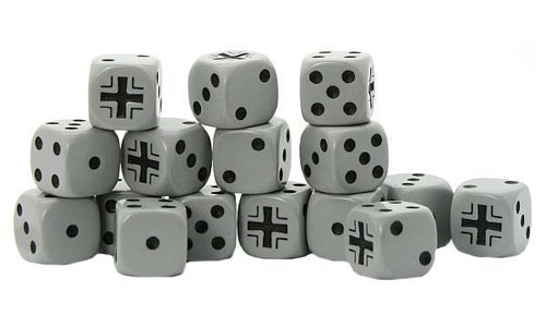 Bolt Action: German Balkenkreuz D6 Dice (16)