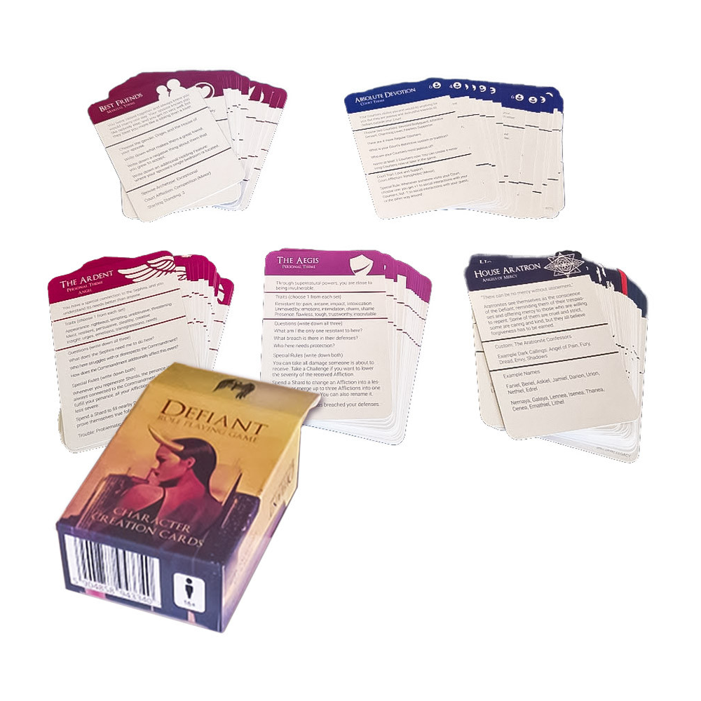 Defiant RPG: Character Creation Cards (Preorder)