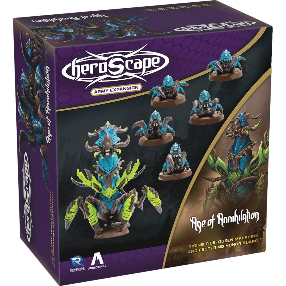Heroscape: Rising Tide - Queen Maladrix & Festering Honor Guard Army Expansion