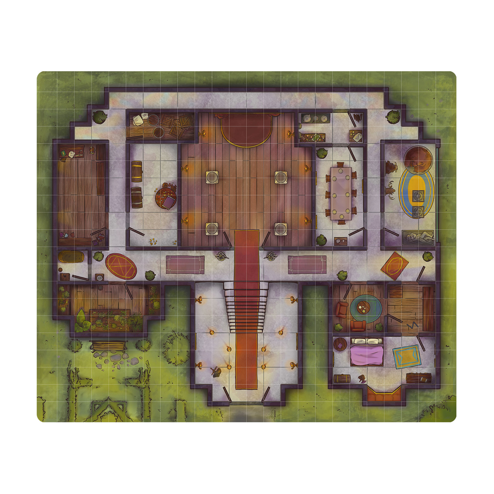 Next Level Miniatures: Neoprene Game Mat - Treacherous Manor