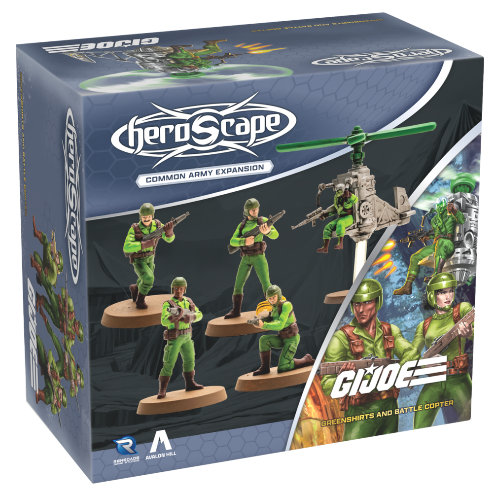 G.I. JOE Heroscape: Greenshirts & Battle Copter Army Expansion (Unpainted) (New Arrival)