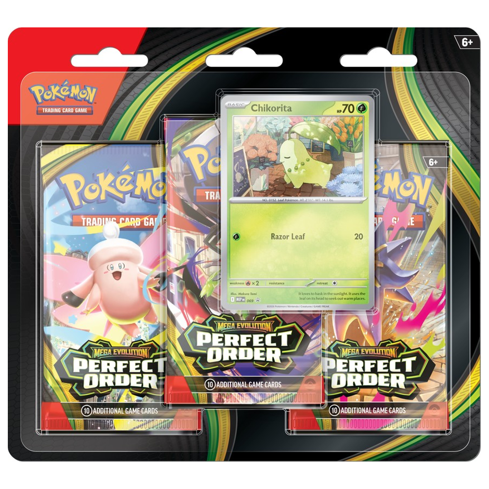 Pokemon TCG: Perfect Order - 3-Booster Blister (Chikorita) (New Arrival)
