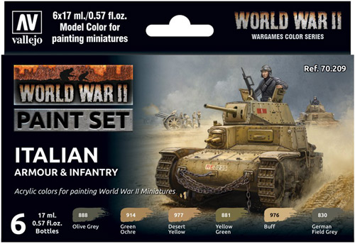 Vallejo Model Color Set: WWII - Italian Armour & Infantry