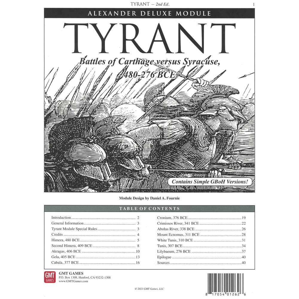 Great Battles of Alexander: Tyrant Module (2nd Printing) (Last Chance)